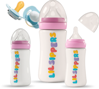 Lil Sippers Color Changing Baby Bottles Newborn Kit - 6 Piece Set