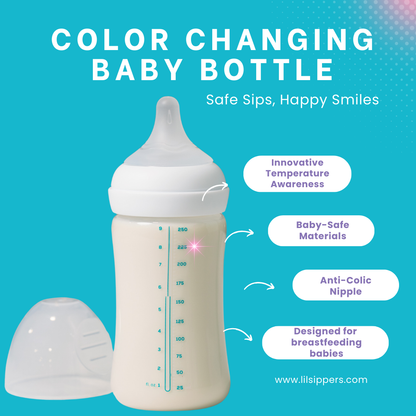 Lil Sippers Color Changing Baby Bottle- 3 Pack 4 oz.